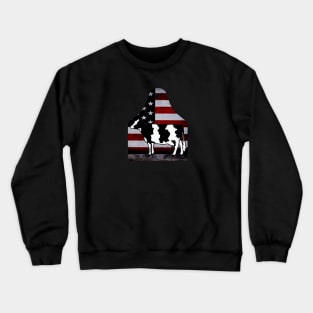 American Flag Ear Tag - Holstein - NOT FOR RESALE WITHOUT PERMISSION Crewneck Sweatshirt